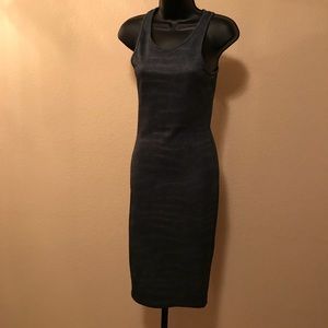 New charcoal/blue/gray pencil dress Size S/M